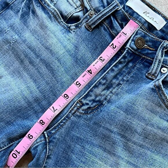 KANCAN DESTROYED DOUBLE FRAYED HEM DENIM SKINNY JEANS - Picture 12 of 16